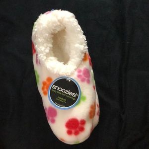 These soft dog print slippers.